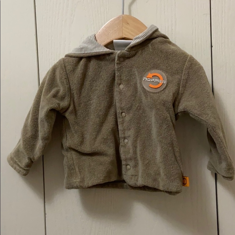 3/$25 Noppies Olive Green Terrycloth Hoodie